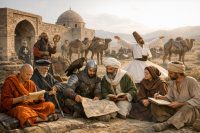 Who travelled the Silk Road besides merchants