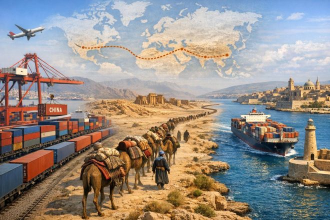 How goods moved from China to the Mediterranean
