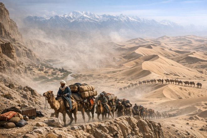The Taklamakan Desert and the struggle to trade around it